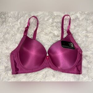 Sociology Magenta Satin Bra